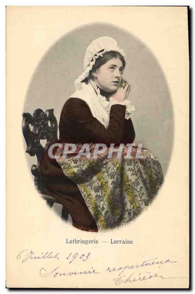 CPA Folklore Alsace Lorraine