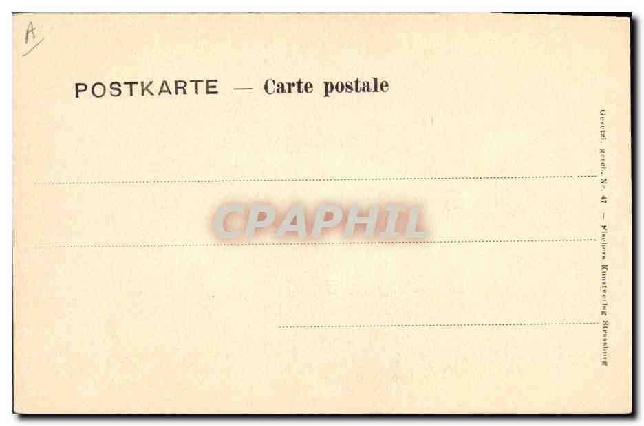 CPA Folklore Alsace Lorraine — Verso