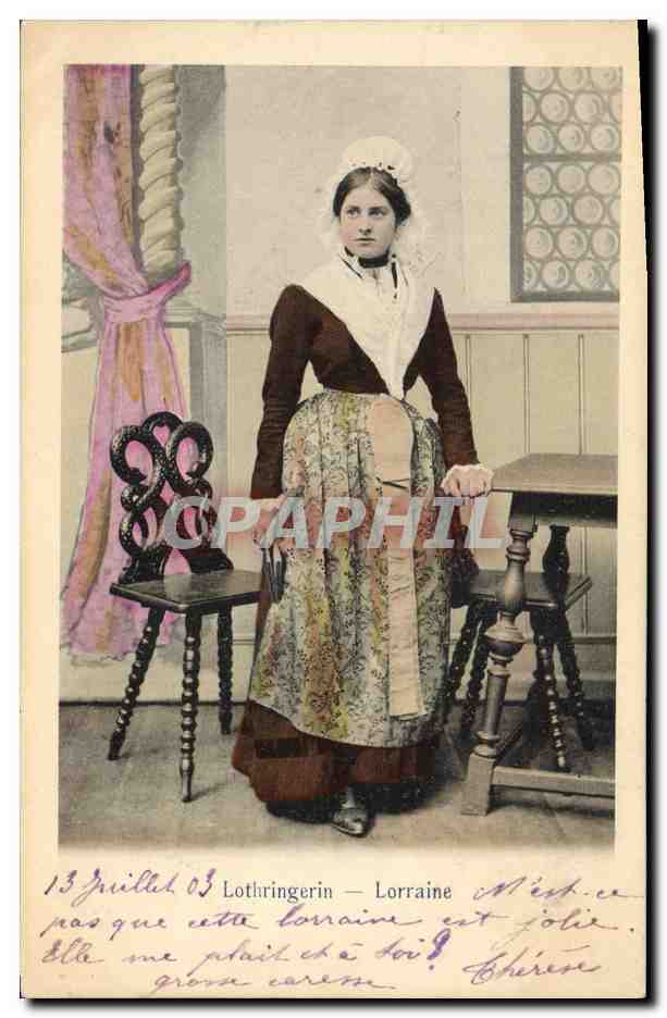 CPA Folklore Alsace Lorraine