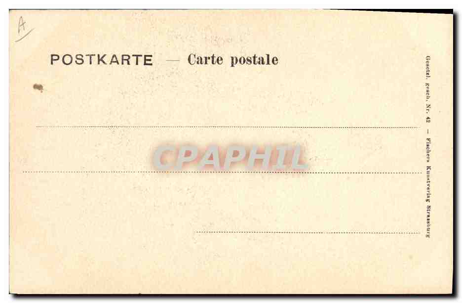 CPA Folklore Alsace Lorraine — Verso