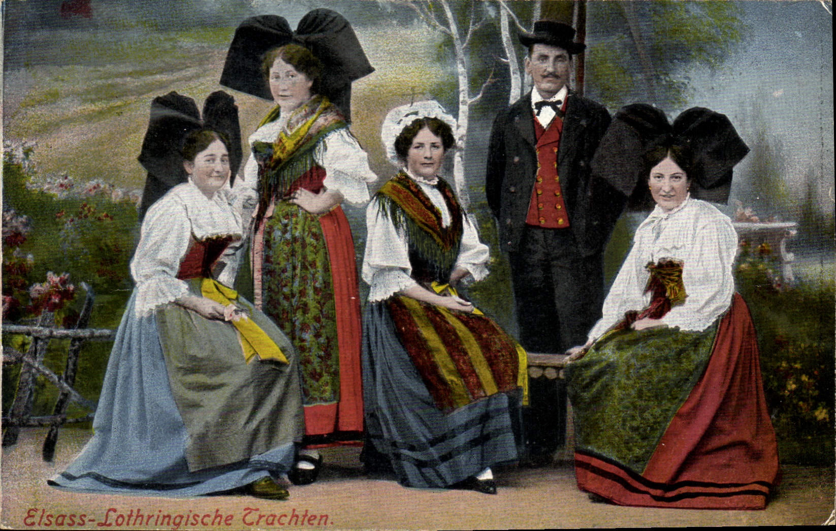 CPA Folklore Alsace Lorraine