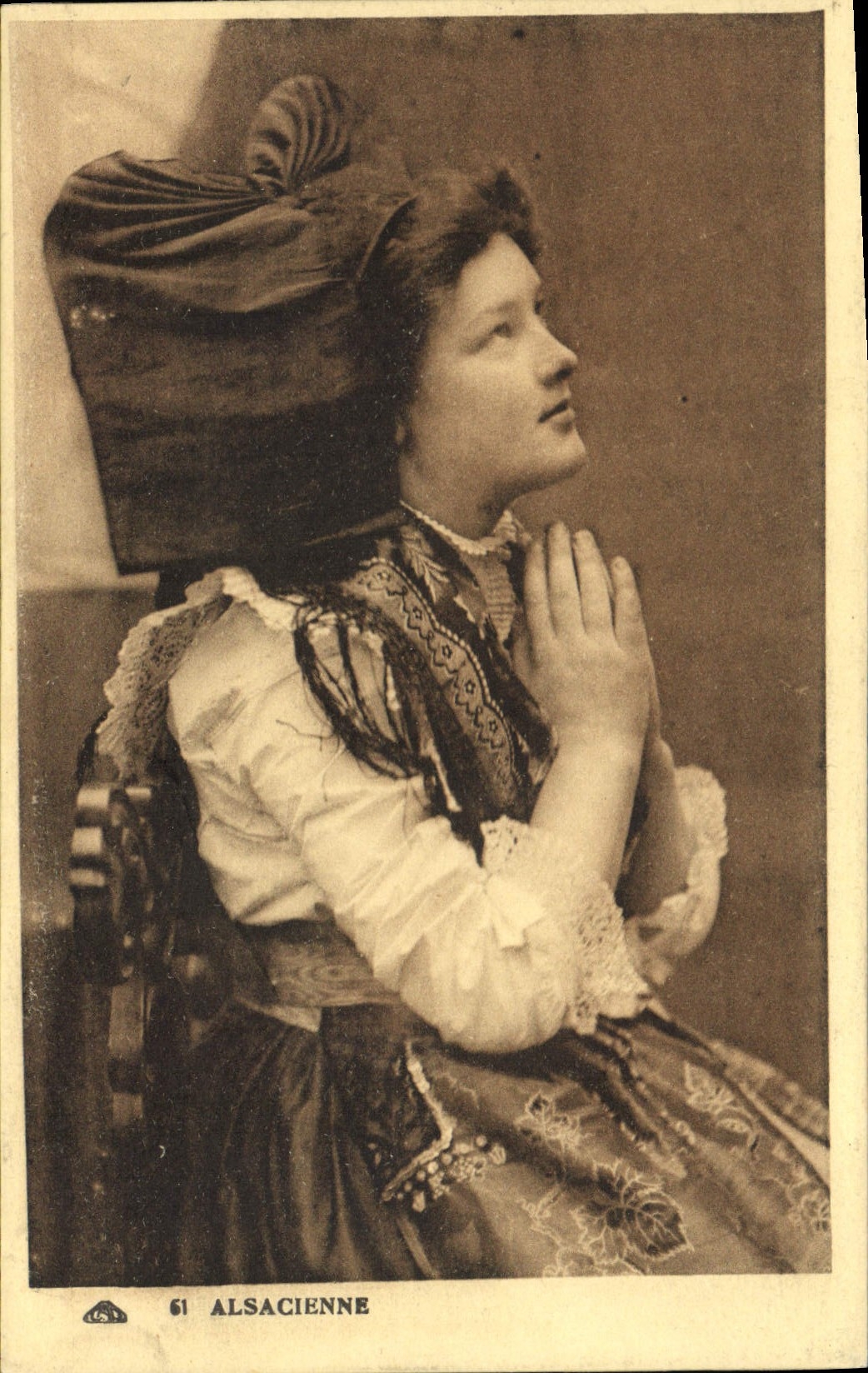 CPA Folklore Alsace Alsacienne