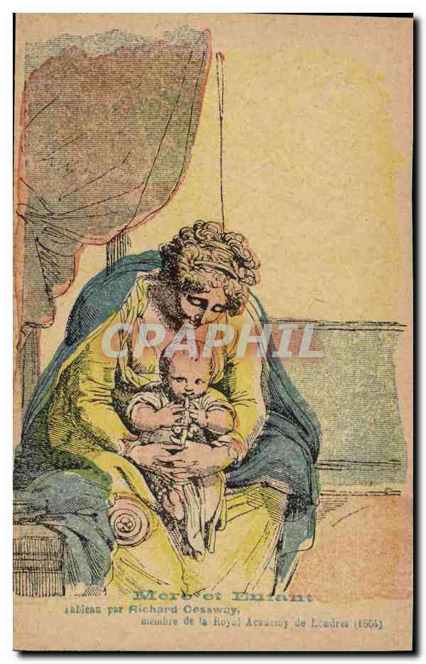 CPA Fantaisie Illustrateur Mere et enfant Richard Crossway 