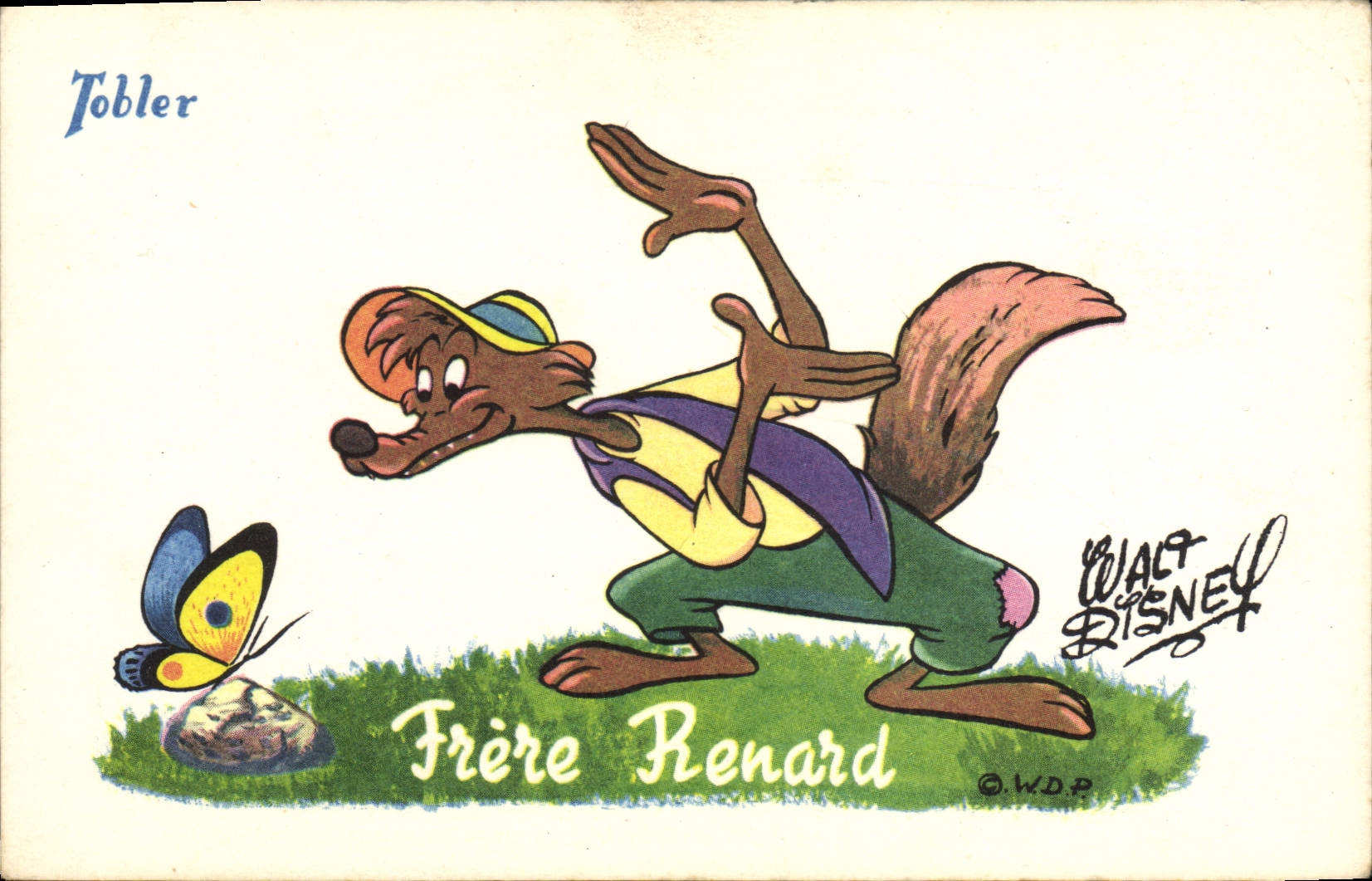 CPA Fantaisie Illustrateur Walt Disney Tobler Frere Renard