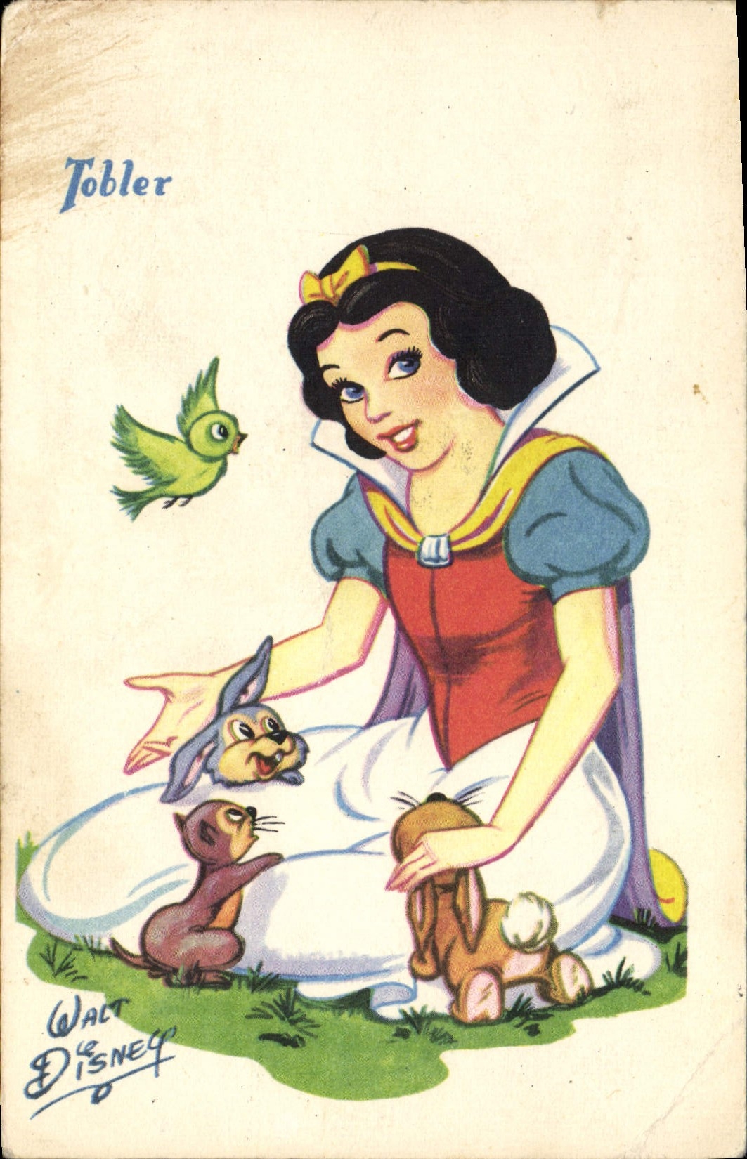 CPA Fantaisie Illustrateur Walt Disney Blanche Neige et les sept nains 