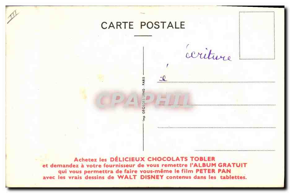 Le Lièvre de Mars — Walt Disney — édition Tobler — Verso