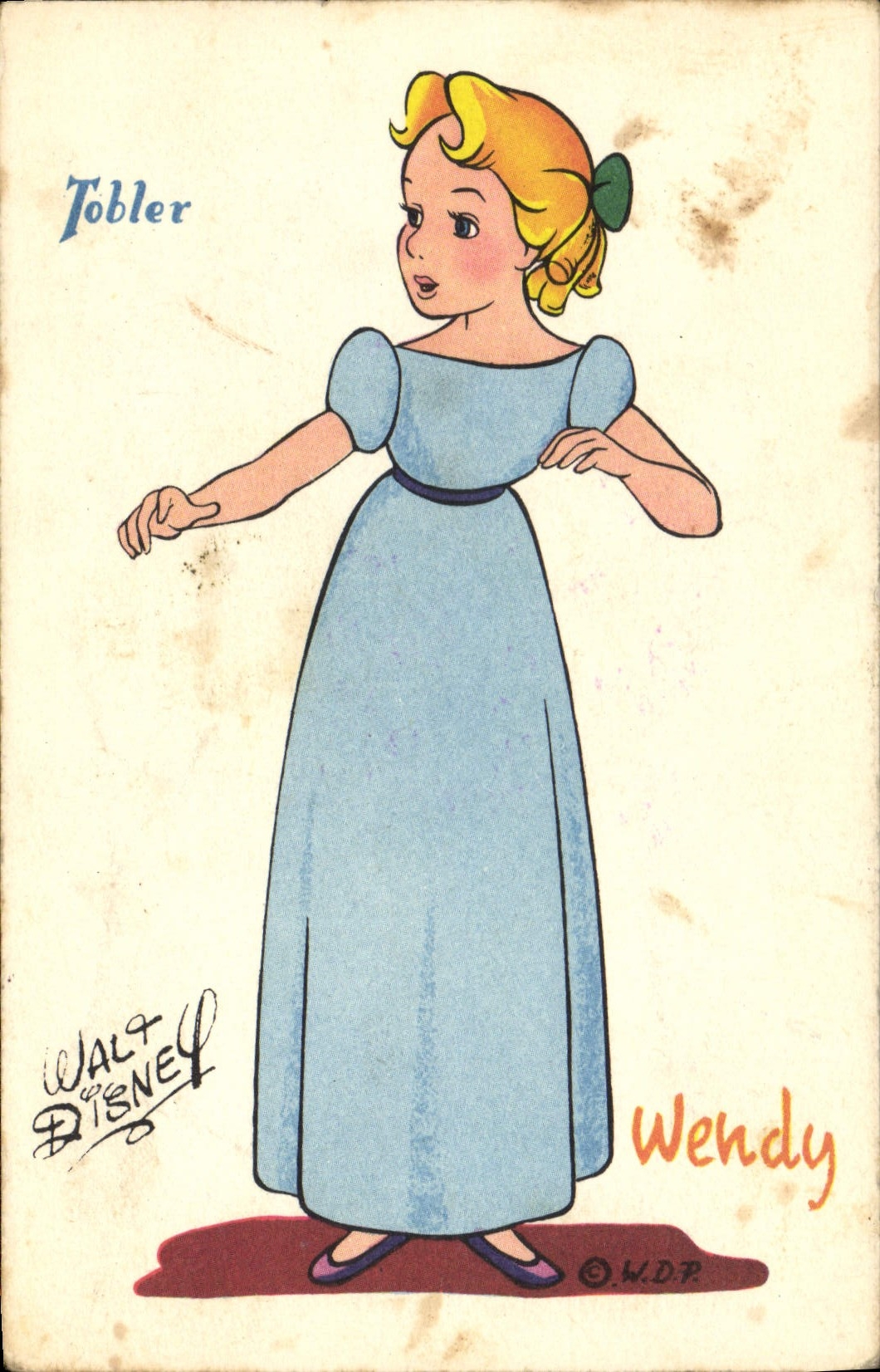CPA Fantaisie Illustrateur Walt Disney Tobler Wendy 