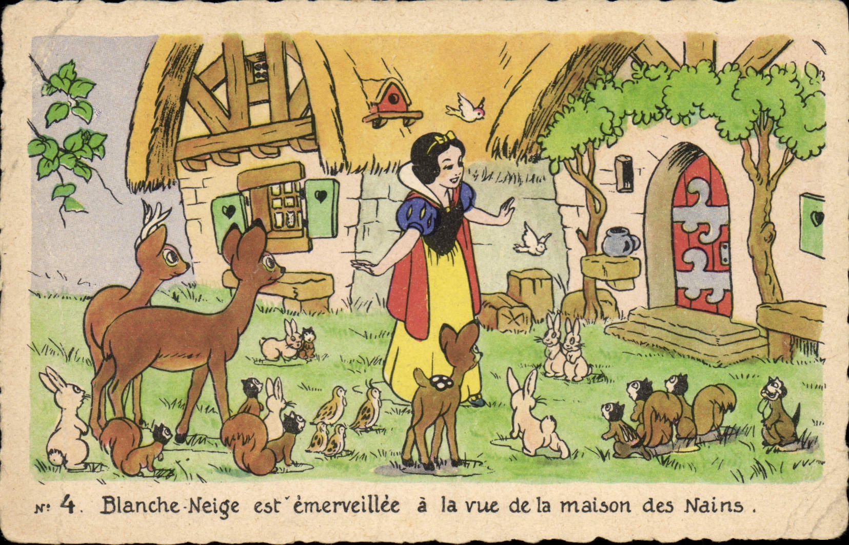 CPA Fantaisie Illustrateur Walt Disney Blanche Neige et les sept nains 