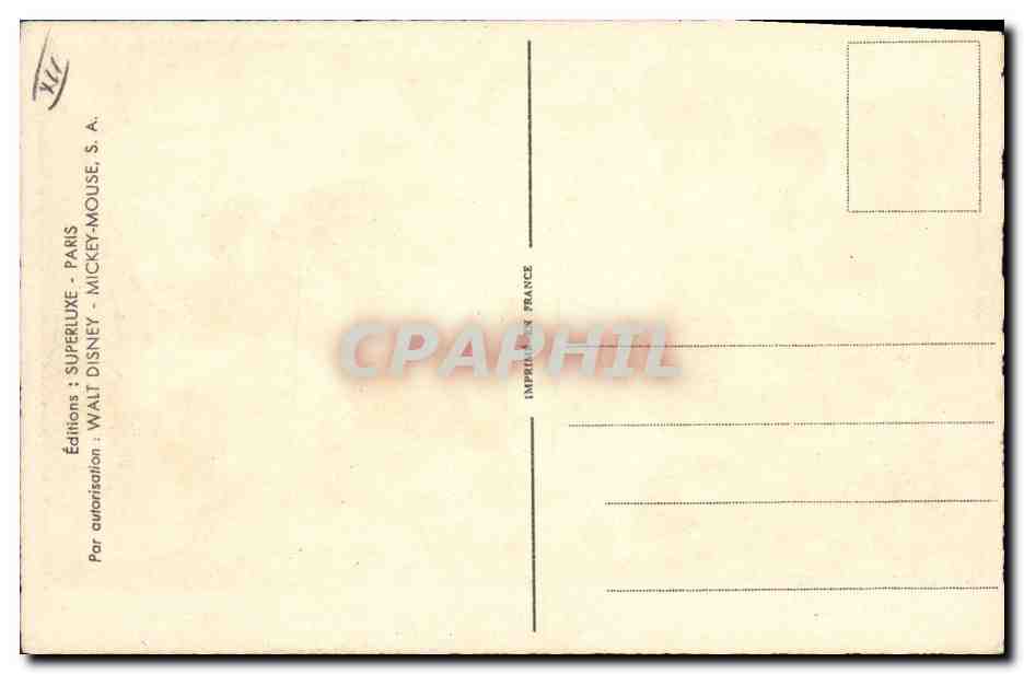 CPA Fantaisie Illustrateur Walt Disney Ours  — Rückseite