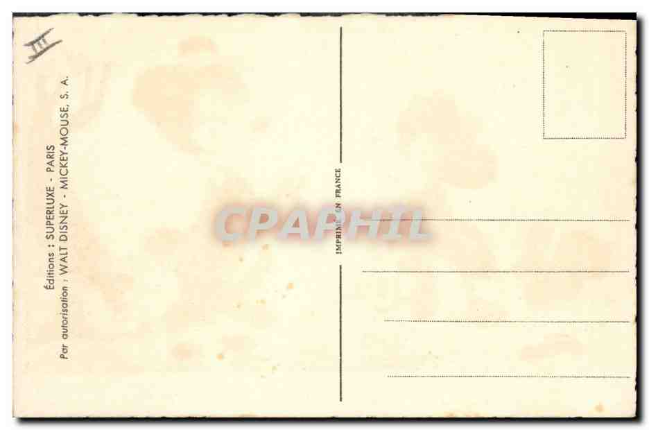CPA Fantaisie Illustrateur Walt Disney Le coup de Lulubelle  — Rückseite