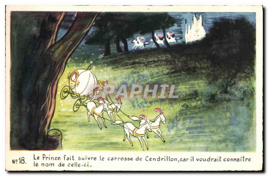 CPA Fantaisie Illustrateur Walt Disney Cendrillon 