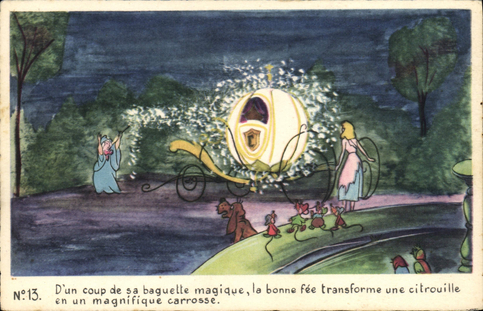 CPA Fantaisie Illustrateur Walt Disney Cendrillon 