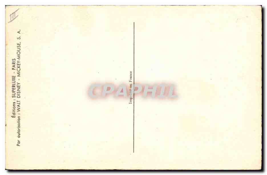 CPA Fantaisie Illustrateur Walt Disney Cendrillon  — Rückseite