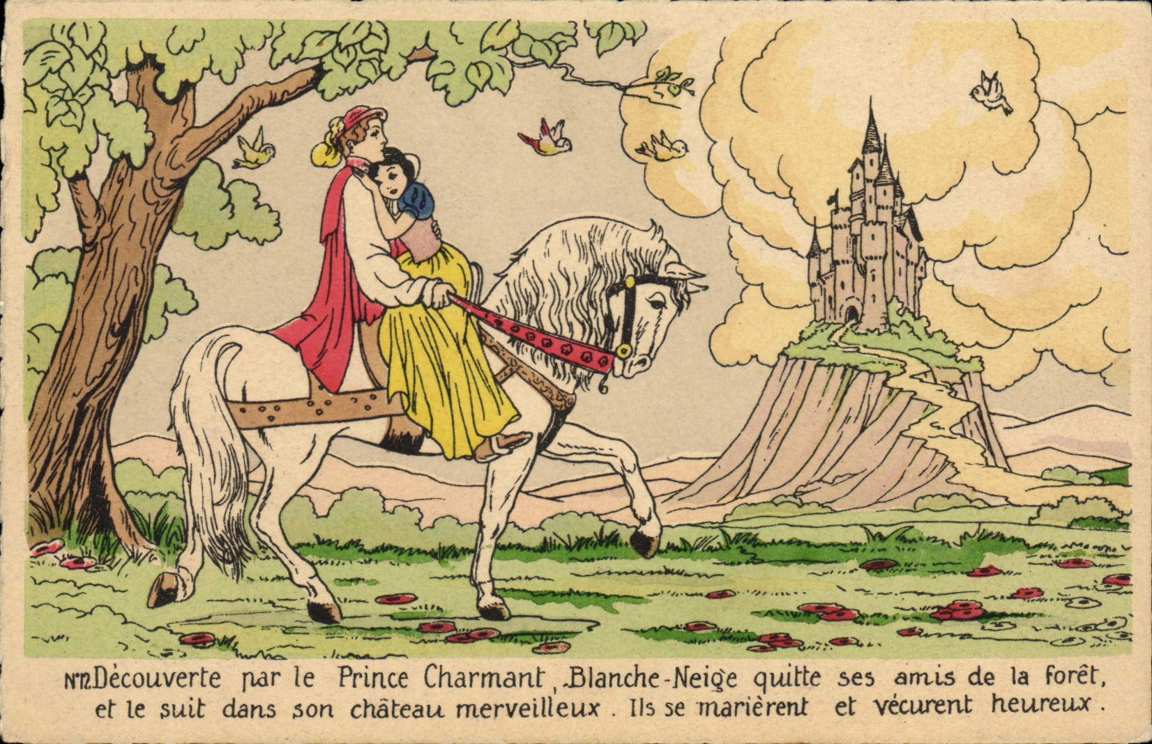 CPA Fantaisie Illustrateur Walt Disney Blanche Neige et les sept nains 
