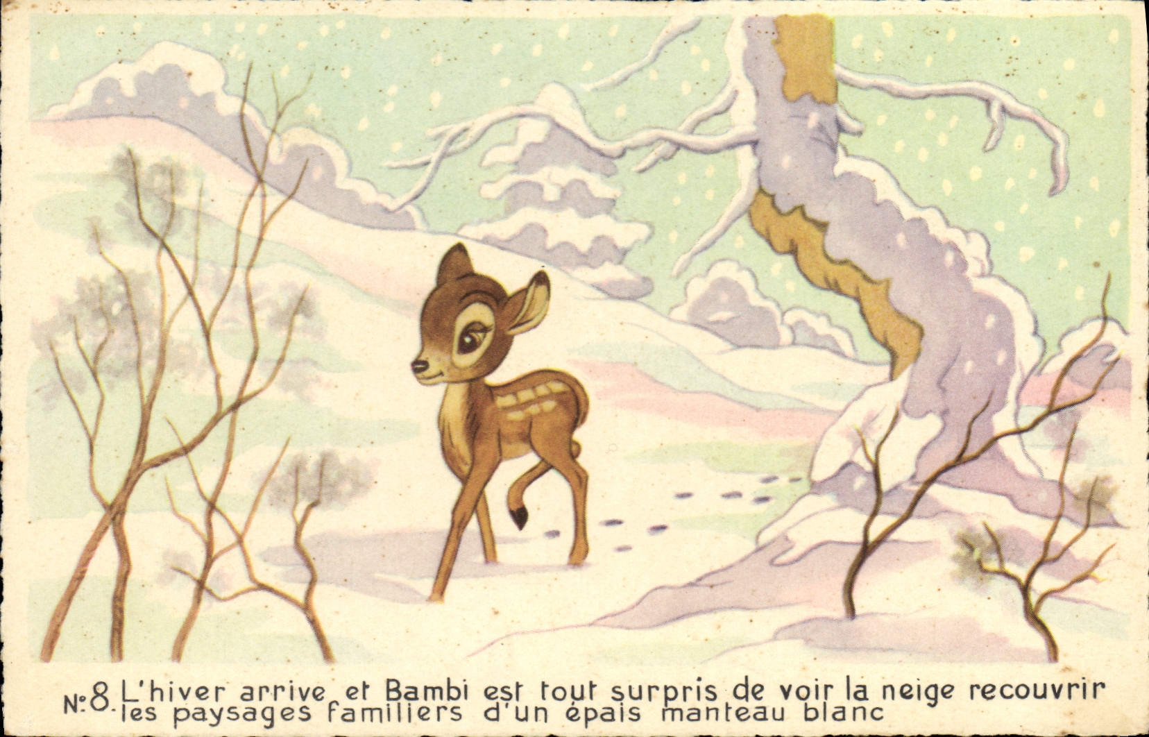 CPA Fantaisie Illustrateur Walt Disney Bambi 