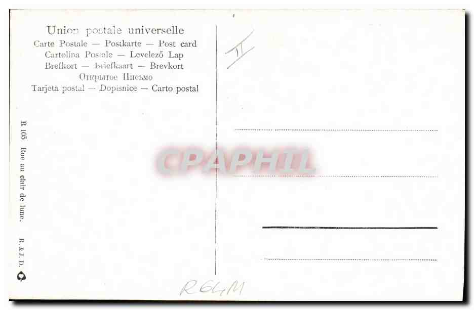 CPA Fantaisie Orientalisme  — Rückseite