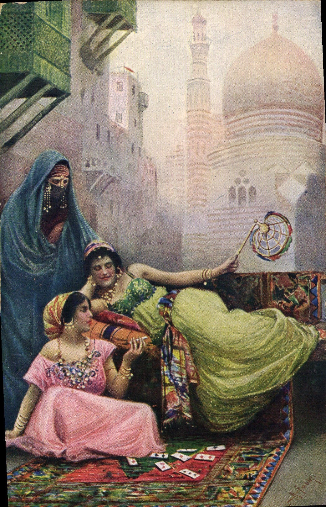 CPA Fantaisie Orientalisme Femmes