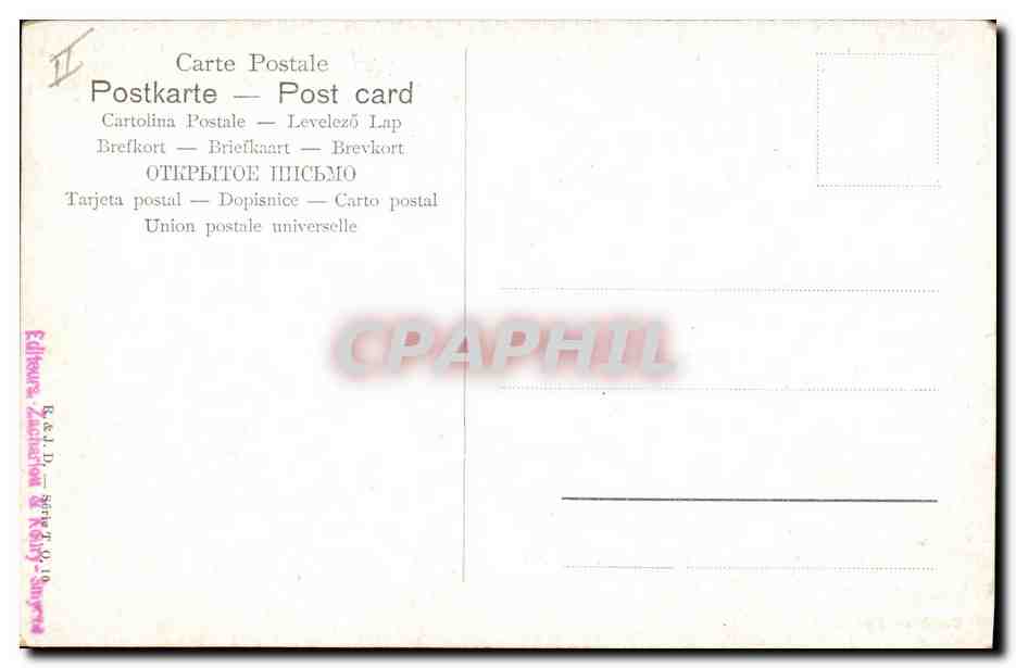 CPA Fantaisie Orientalisme  — Rückseite