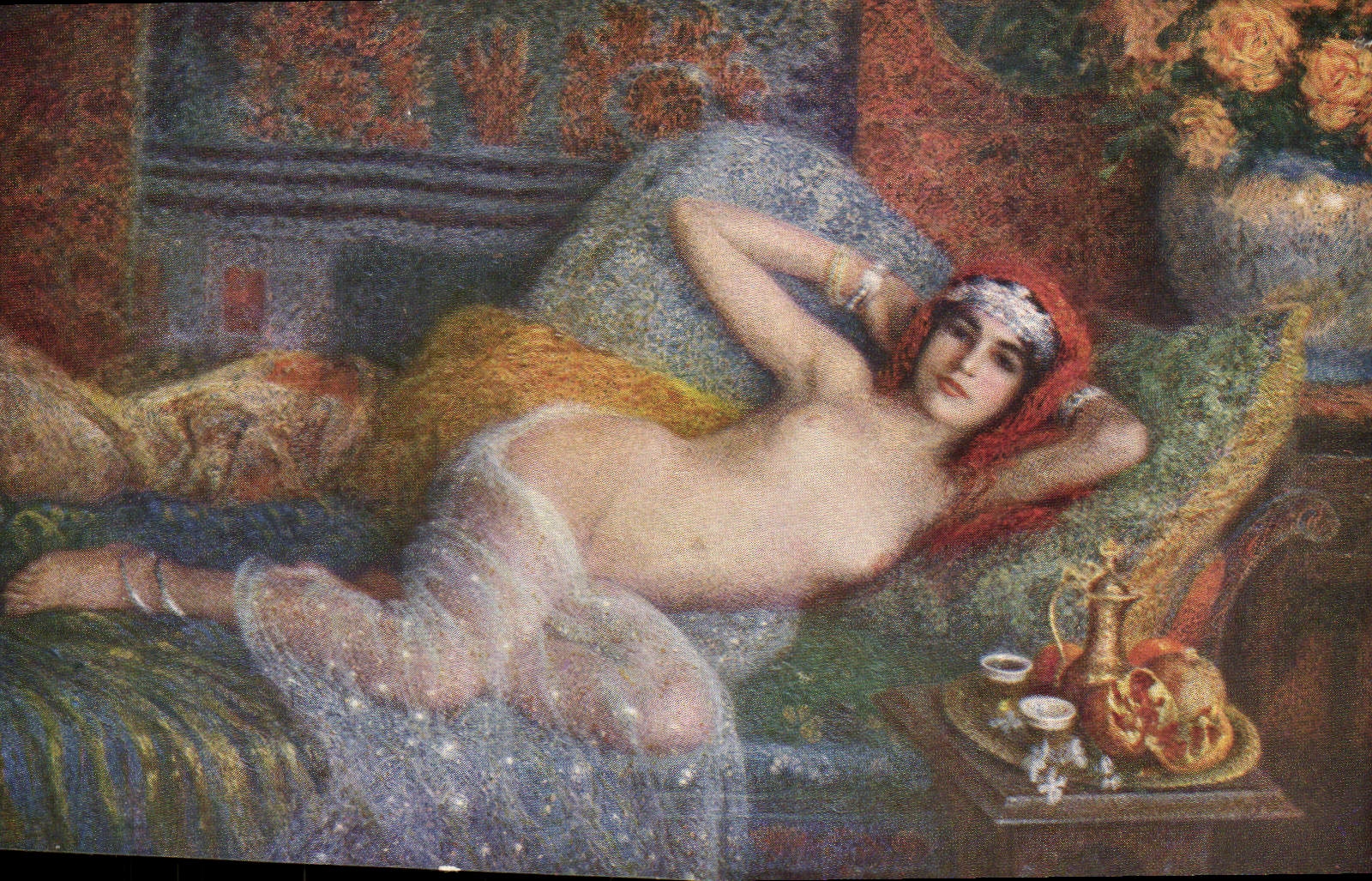 CPA Fantaisie Orientalisme Salon de Paris Femme Nue erotique