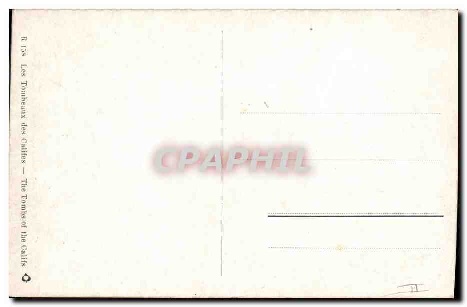 CPA Fantaisie Orientalisme Les tombeaux des califes  — Verso