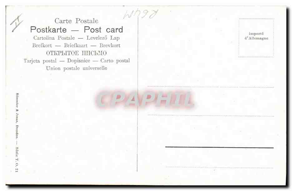 CPA Fantaisie Orientalisme  — Rückseite