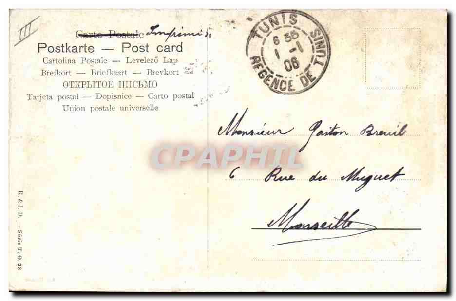 CPA Fantaisie Orientalisme  — Rückseite