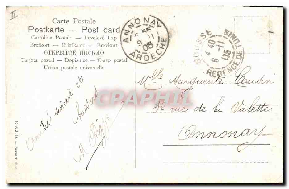 CPA Fantaisie Orientalisme  — Rückseite