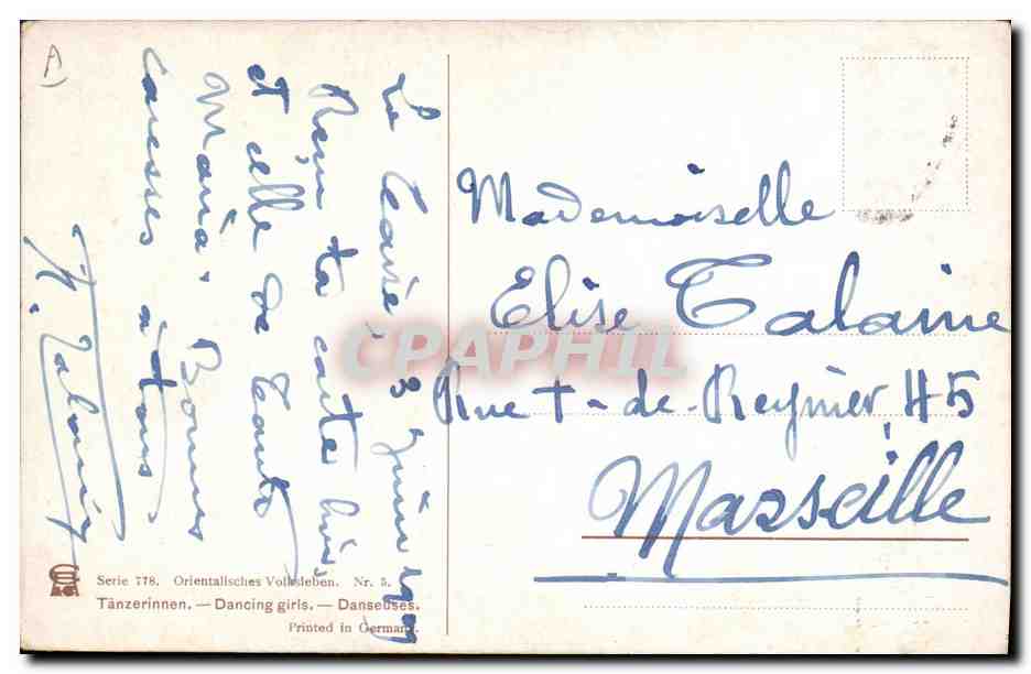 CPA Fantaisie Orientalisme Danseuses Egypte Egypt  — Rückseite
