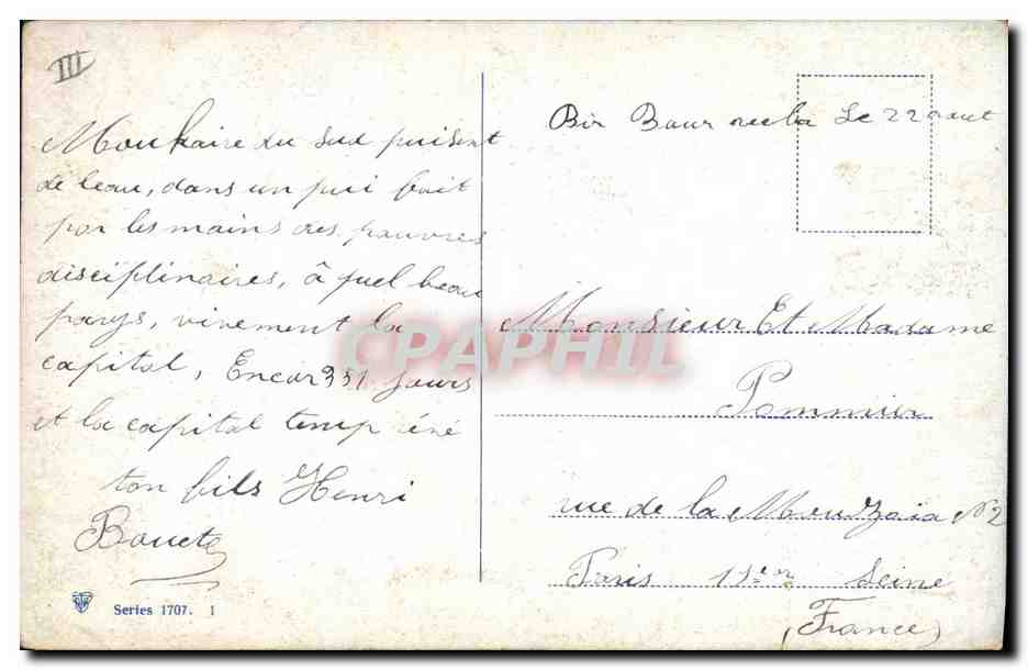 CPA Fantaisie Orientalisme Porteuse d'eau — Rückseite