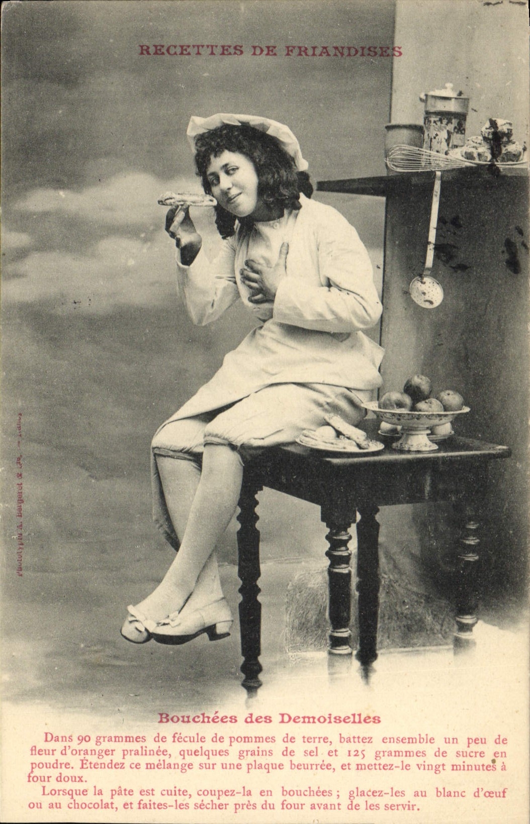 CPA Fantaisie Enfant Recettes de friandises Bouchees des demoiselles