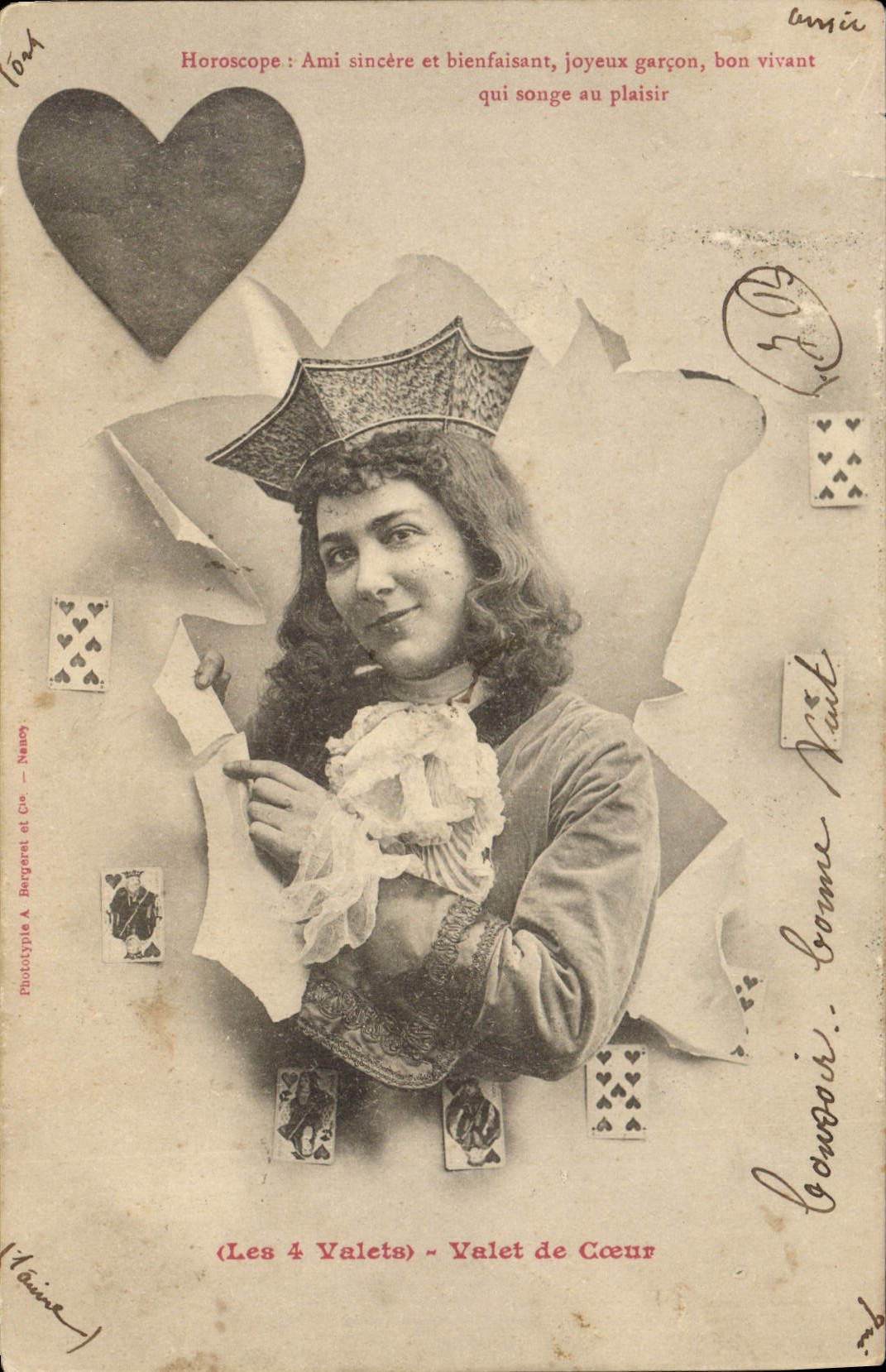Les 4 Valets - Valet de Cœur — Phototype A. Bergoeil et Co. - Nancy