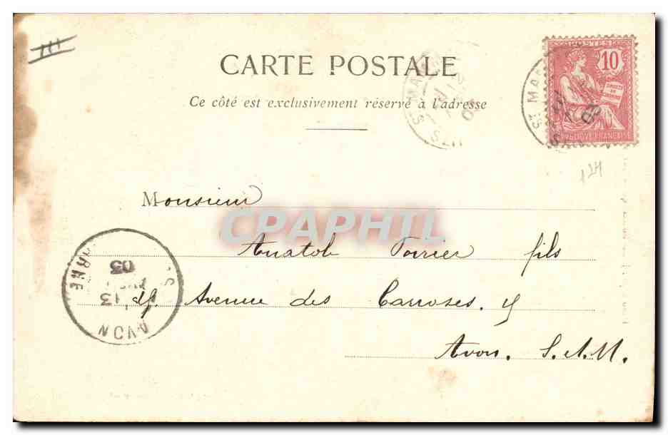 CPA Fantaisie Les 4 valets Valet de pique  — Verso