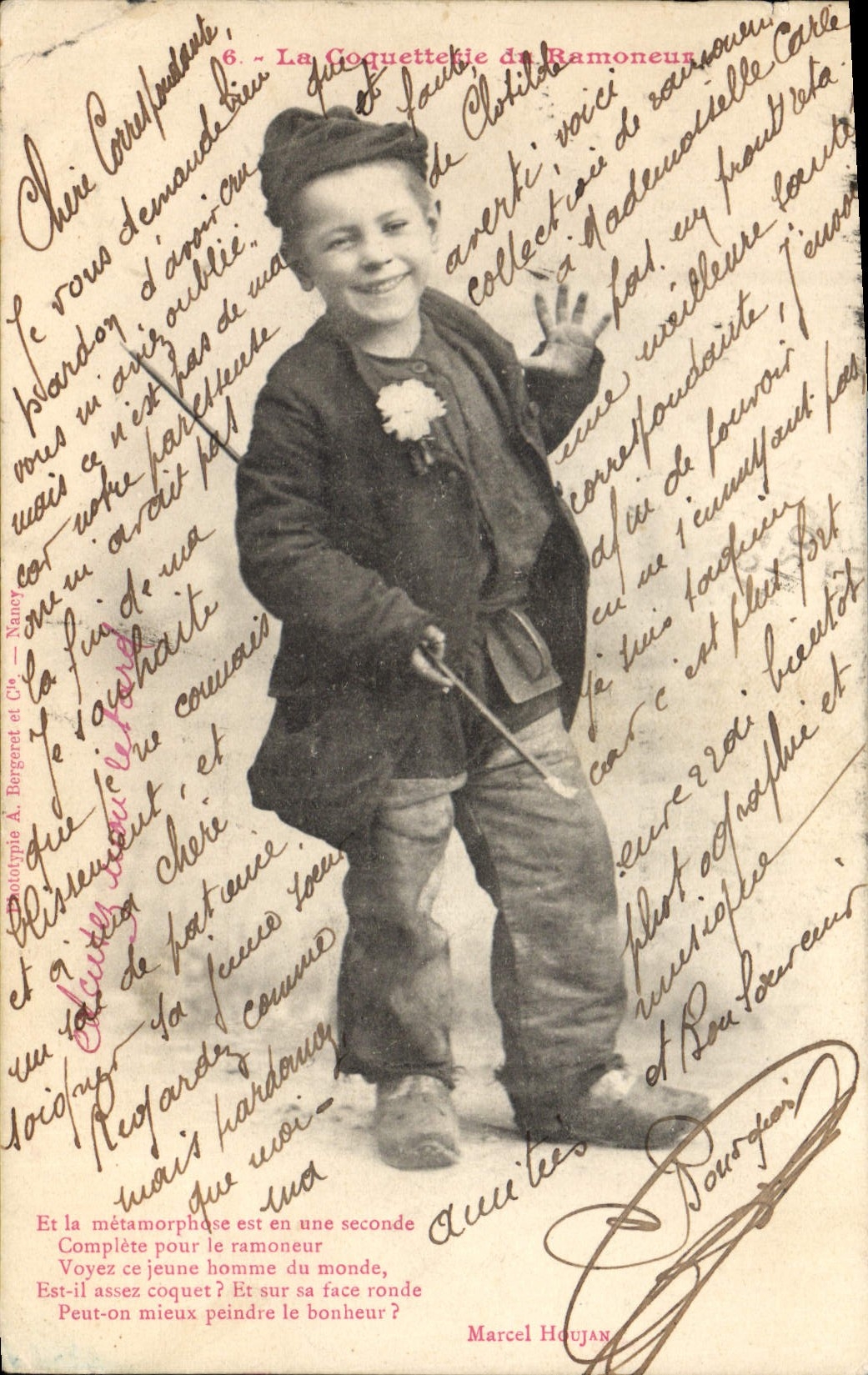 CPA Fantaisie Enfant La coquetterie du ramoneur