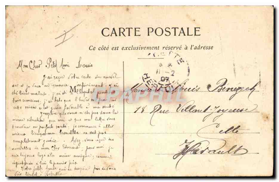 CPA Fantaisie Pioupiou et nourrice L'assaut  — Verso
