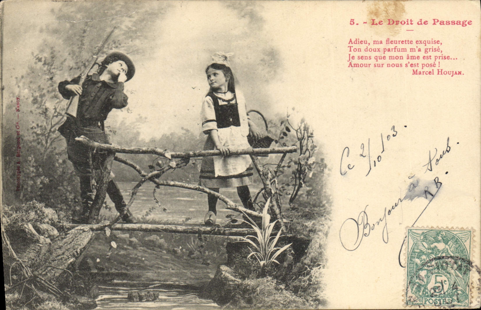CPA Fantaisie Enfant Le droit de passage
