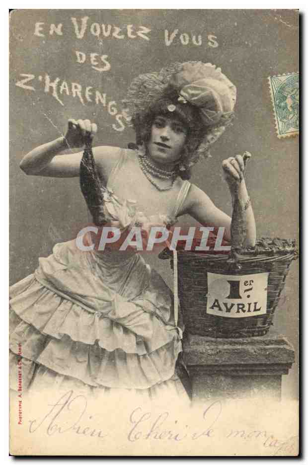 CPA Fantaisie Femme 1er Avril