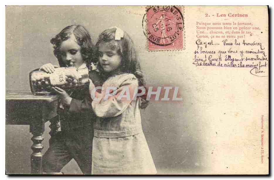 CPA Fantaisie Enfant Les cerises