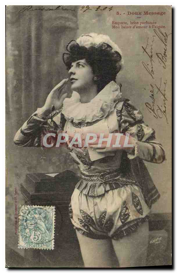Femme en costume de scène — série 'Doux Message' — éditée par Nettetienne & Delaunay (n°5)