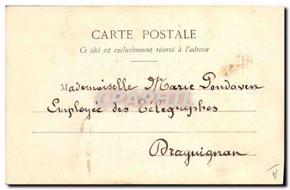 Femme en robe de bain — poème 'Le Son' — éditeur anonyme, n° de série non visible — Achterkant