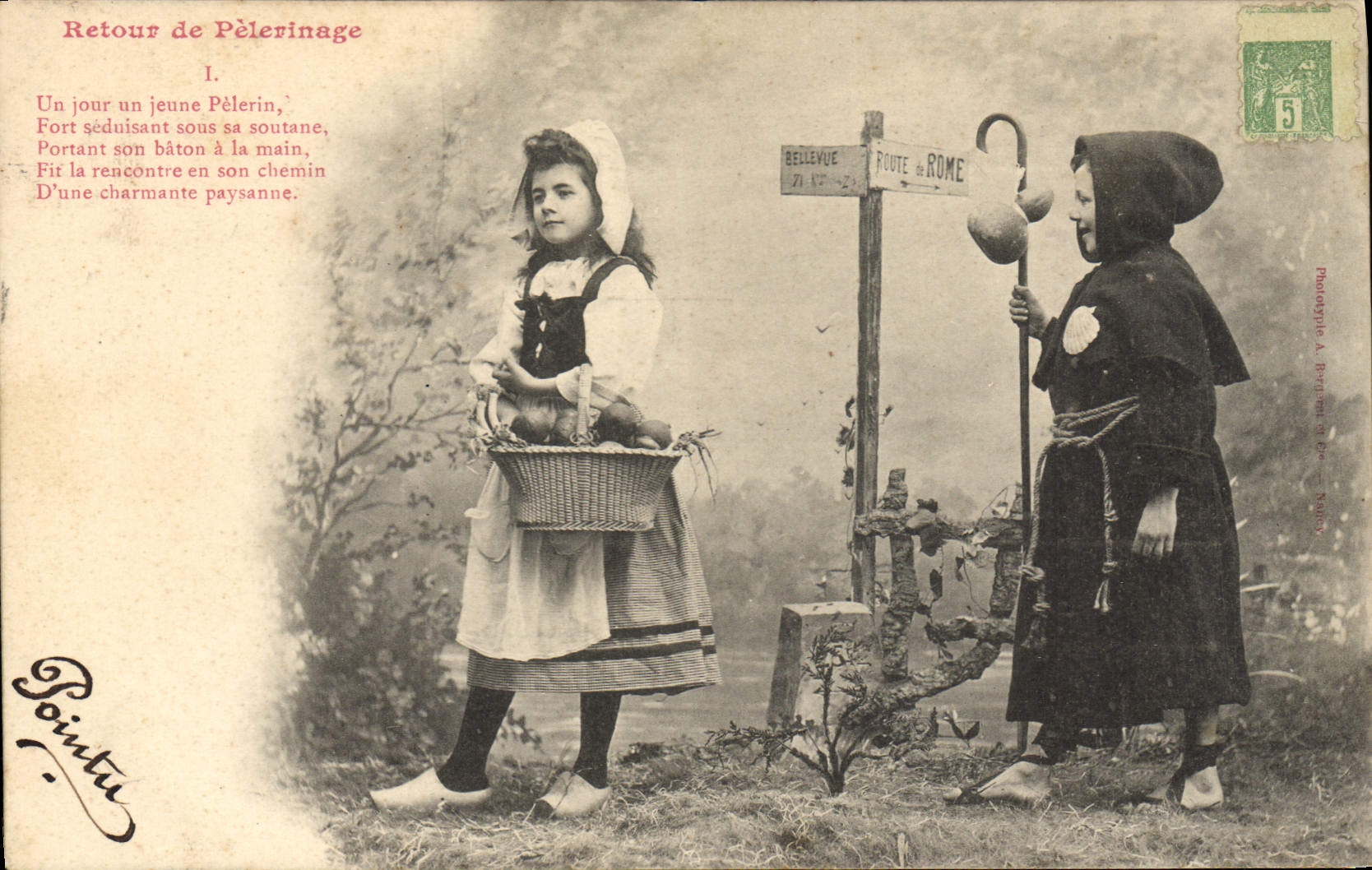 CPA Fantaisie Enfants Retour de pelerinage 