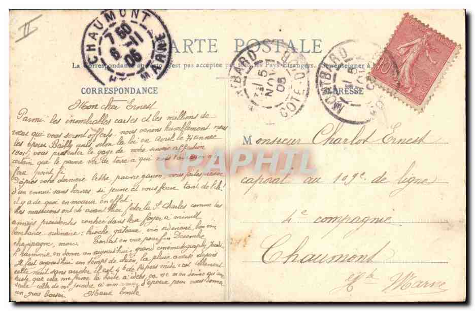 CPA Fantaisie Femme  — Verso