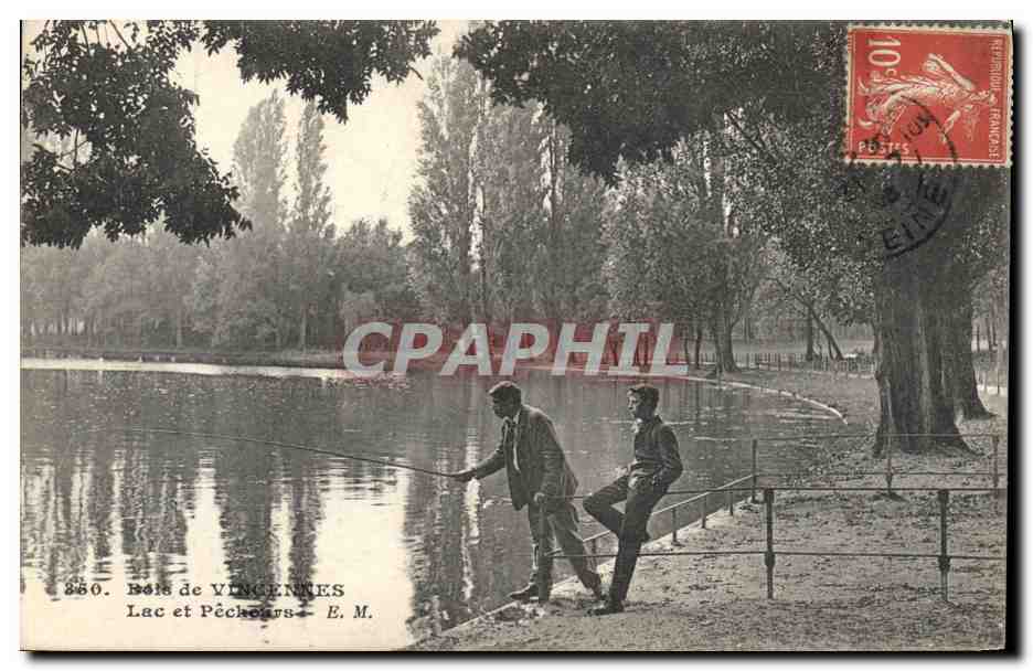 CPA Bois de Vincennes Lac et pecheurs 