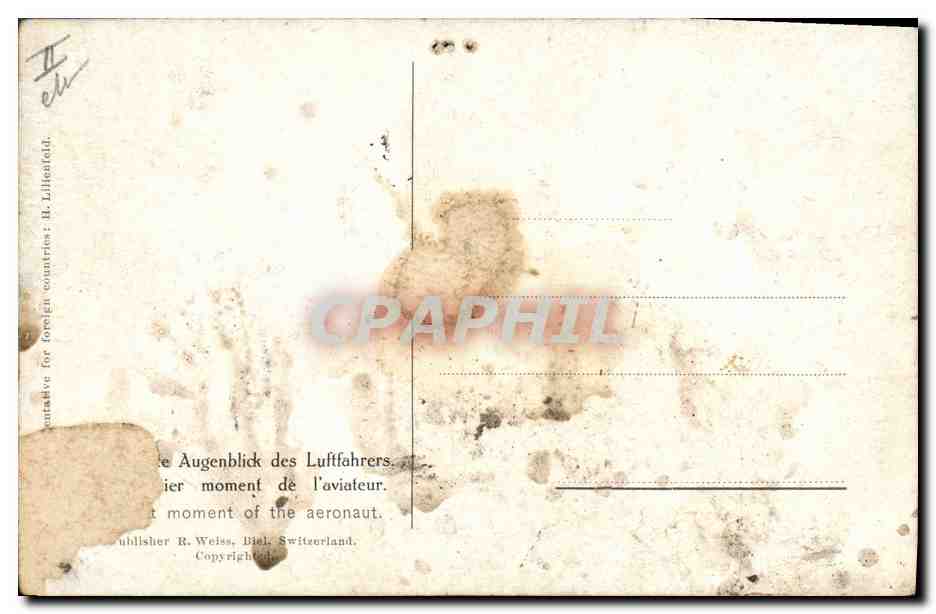 CPA Mort Avion  — Rückseite