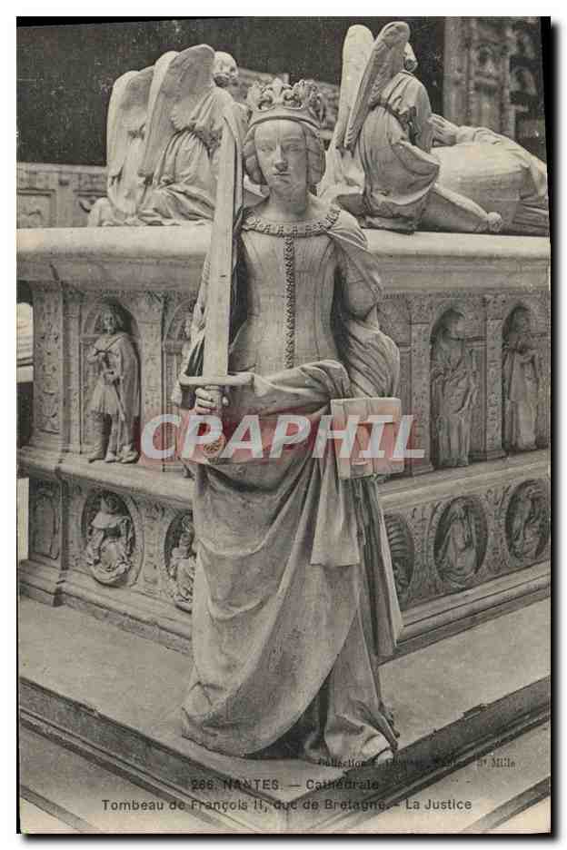 CPA Mort Nantes Cathedrale Tombeau de Francois II duc de Bretagne La justice 