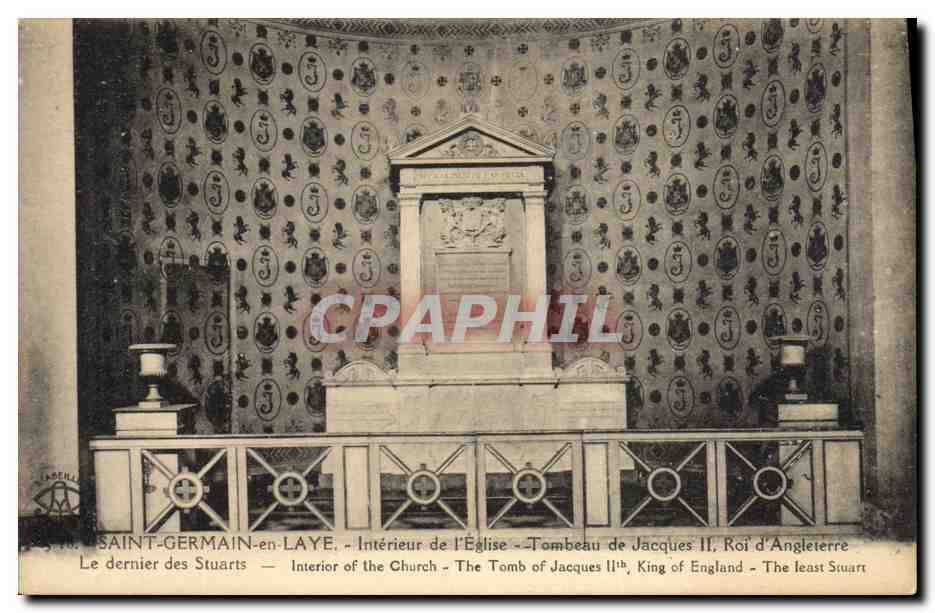 CPA Mort Saint Germain en laye Interieur de l'eglise Tombeau de Jacques II Roi d'Angleterre Le dernier des Stuarts 