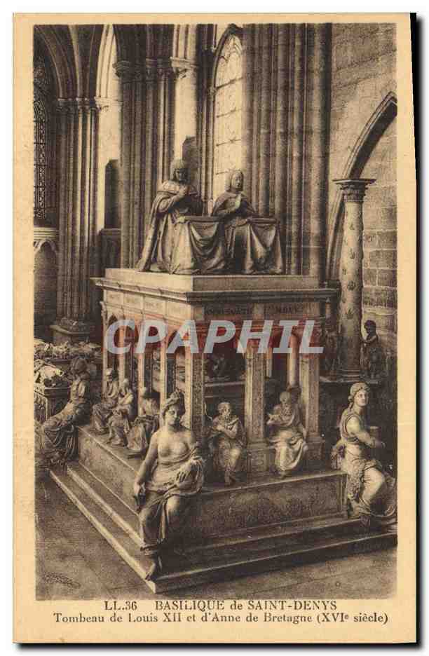 CPA Mort Basilique de Saint Denis Tombeau de Louis XII et d'Anne de Bretagne 