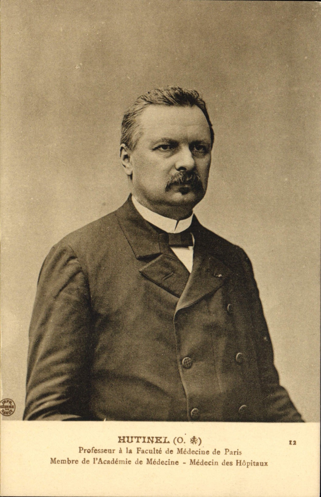 Hutinel (O.) — Professor an der Medizinischen Fakultät in Paris — Verlag O. Hutinel, Nr. 12