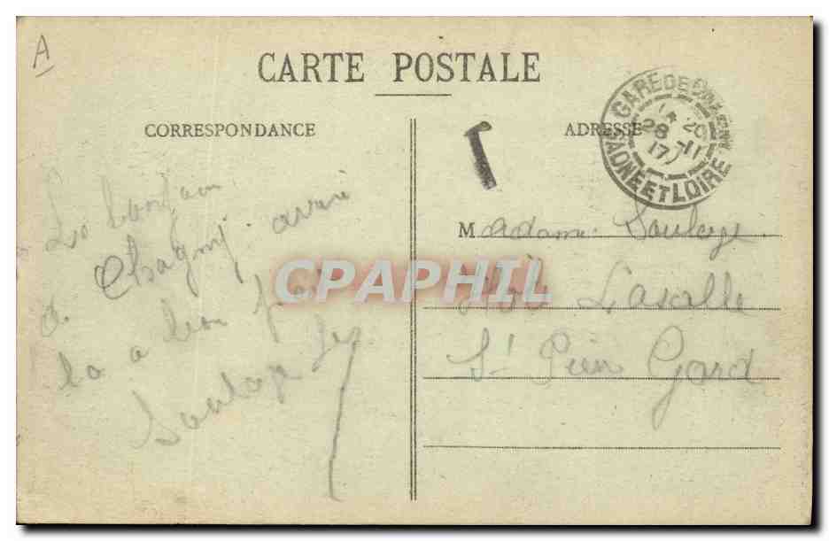 Chagny - Temporäres Krankenhaus — Ausgabe der Galeries Nouvelles, Chagny — Rückseite