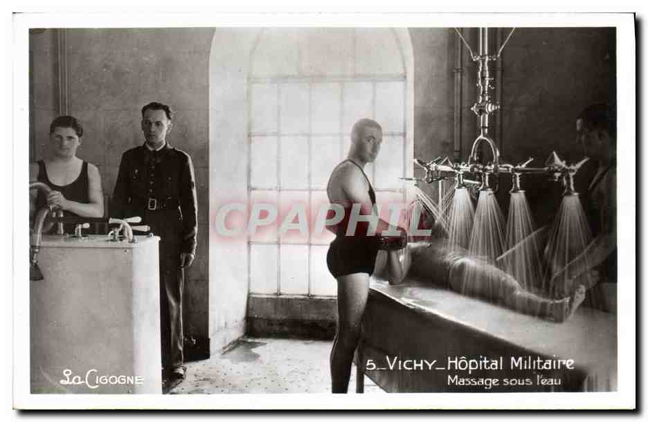 CPM Sante Militaria Vichy Hopital militaire Massage sous l'eau