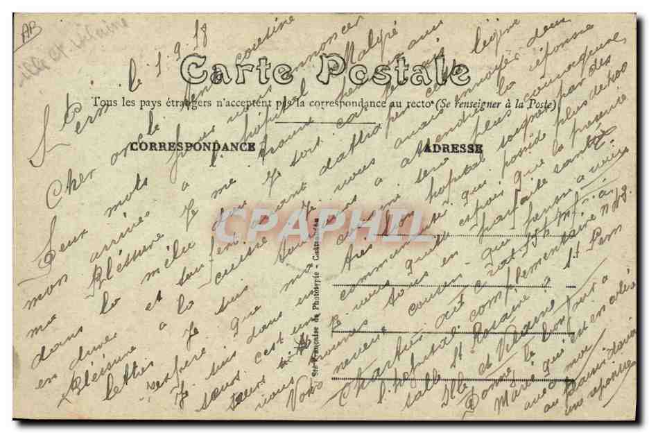 St-Pern (I-et-V.) — Allgemeiner Blick, Westseite der Gemeinschaft der Mutterkirche der Prilliten — Schwestern der Armen — Temporäres Militärkrankenhaus (Krieg 1914-1918) — Verlag Mary Roussellière, Rennes — Rückseite